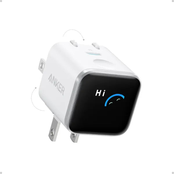 Anker Nano Charger (45W, Smart Display, 180° Foldable) – A121D
